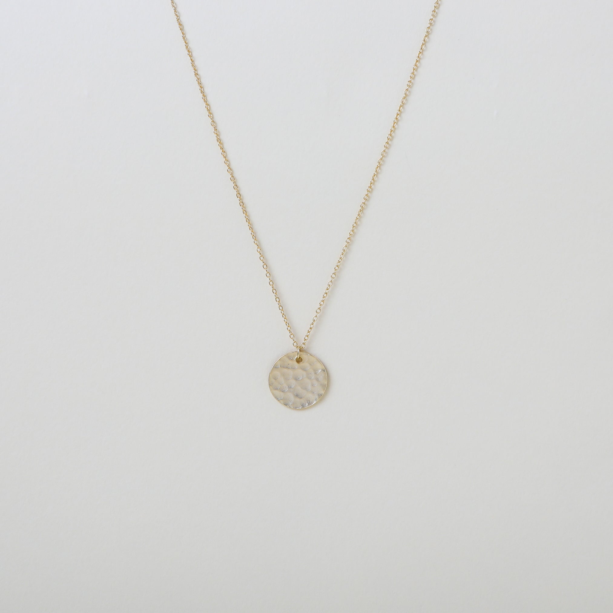 gold Distressed coin necklace