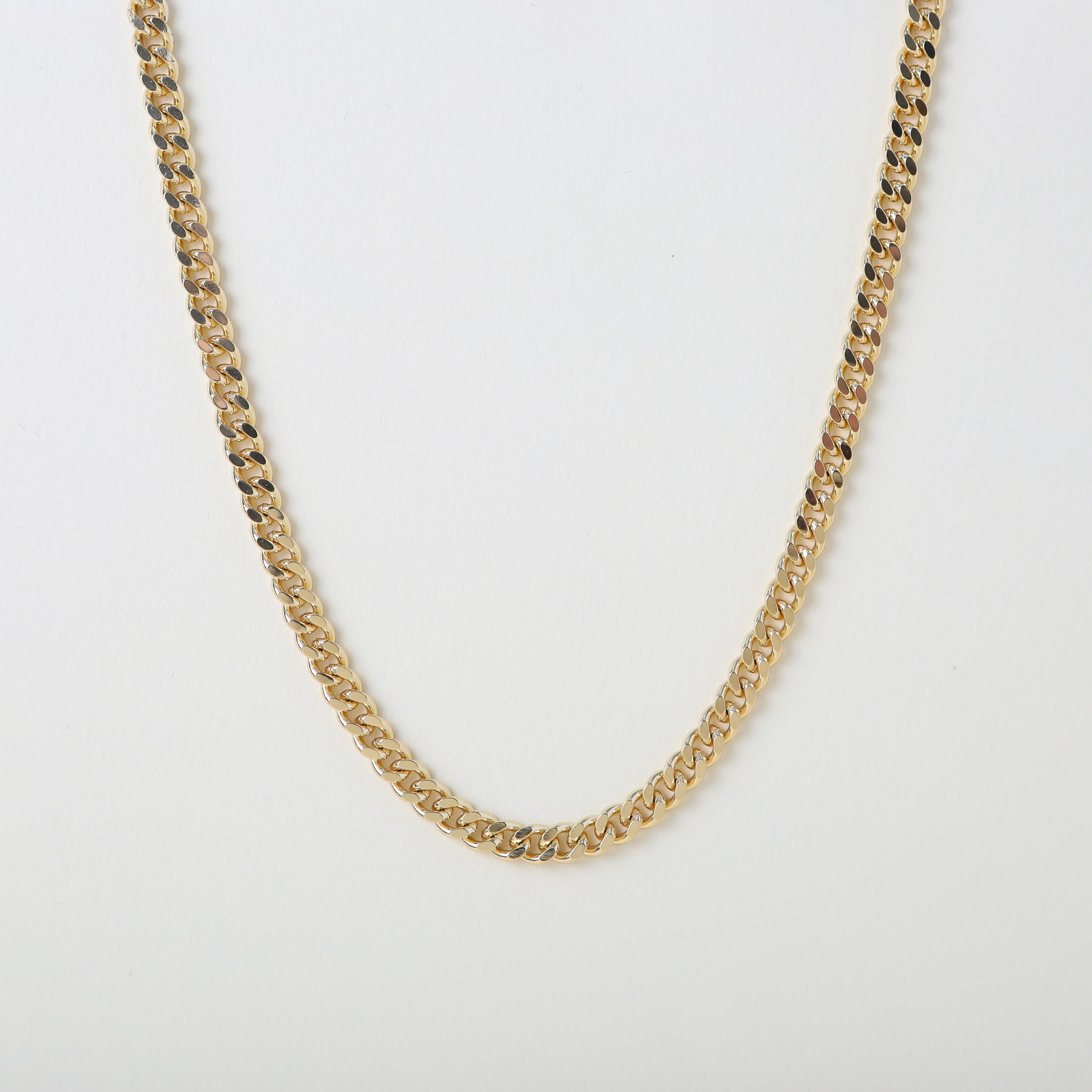 Classic gold cuban link necklace