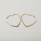 Gold oversized Heart Hoop Earrings