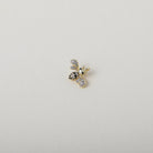 Gold and crystal accented honey bee charm