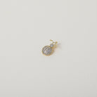Gold and crystal accented ladybug charm