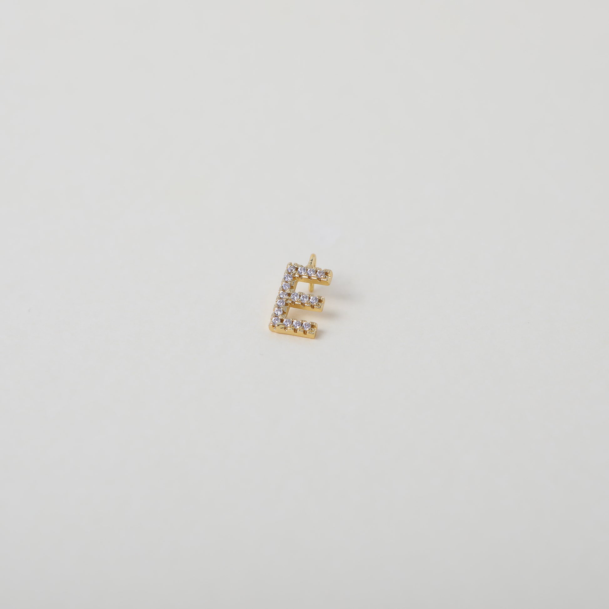 Gold and Crystal accented Alphabet Charm