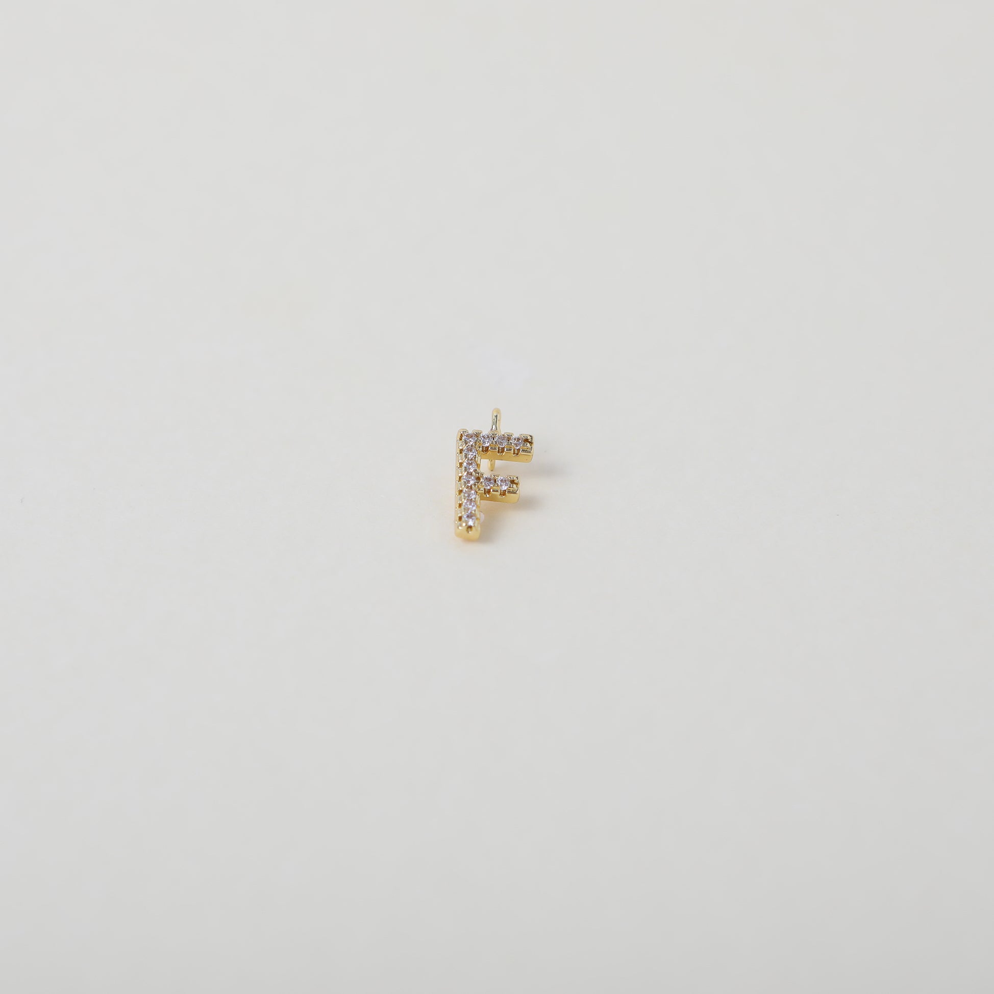 Gold and Crystal accented Alphabet Charm