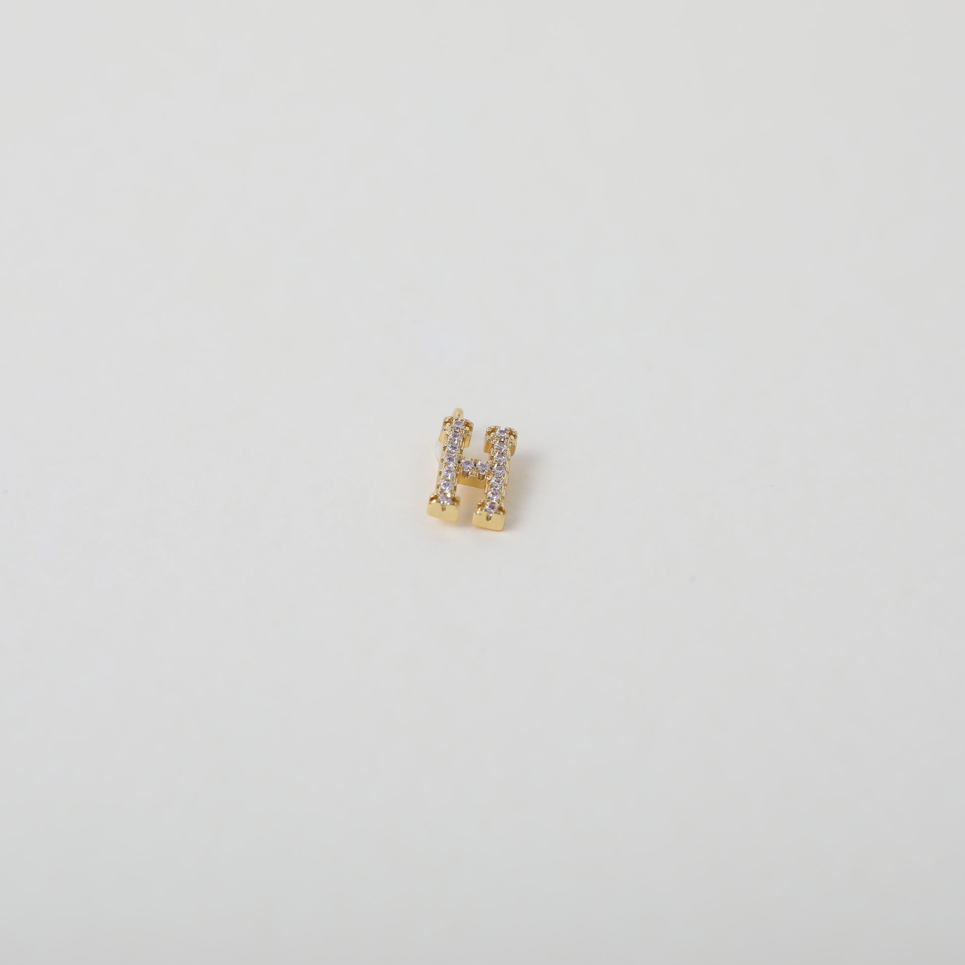 Gold and Crystal accented Alphabet Charm