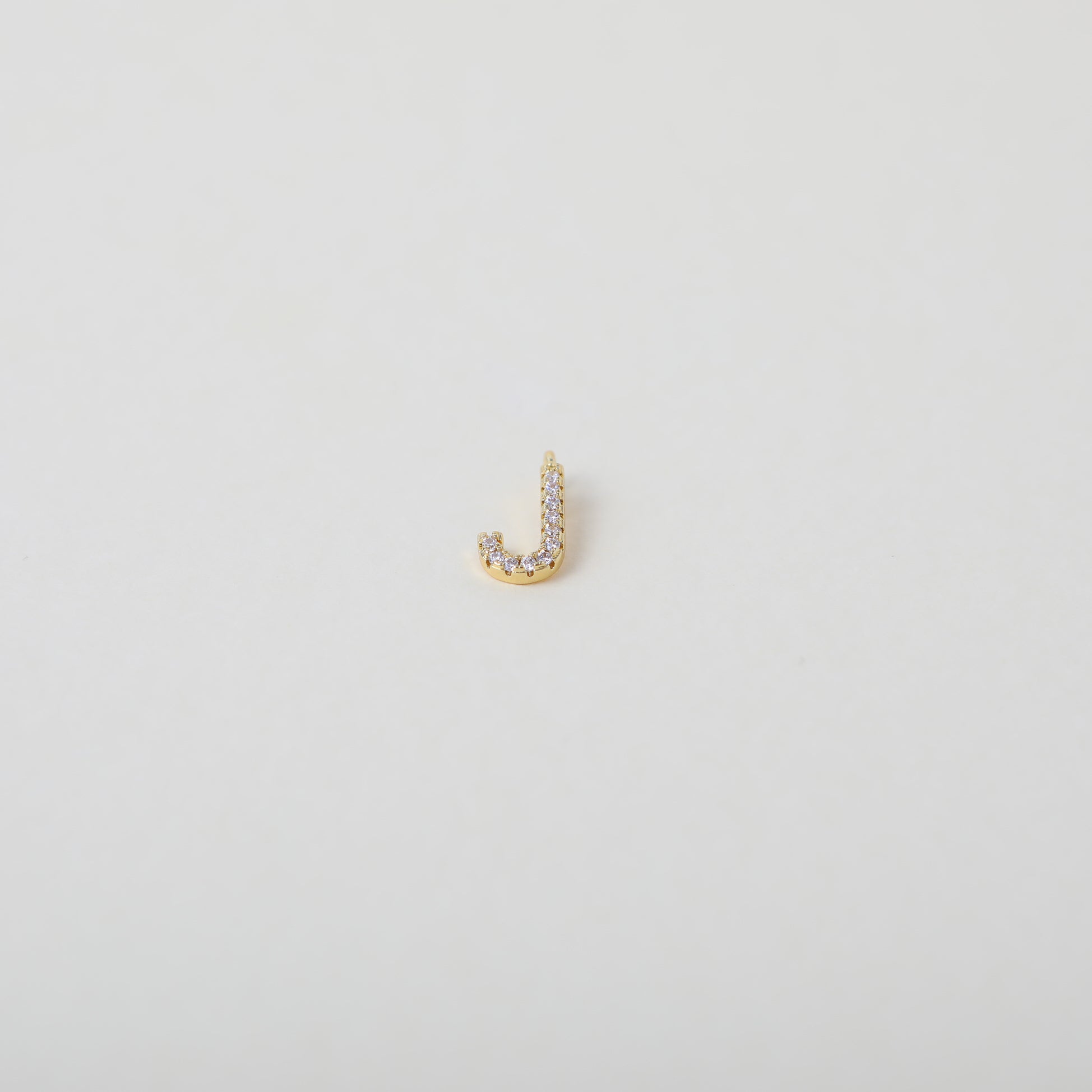 Gold and Crystal accented Alphabet Charm