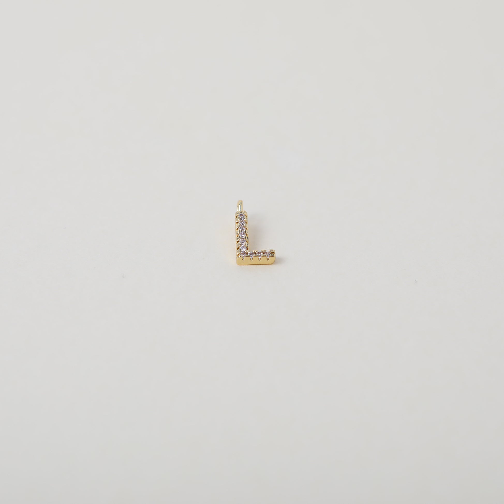 Gold and Crystal accented Alphabet Charm