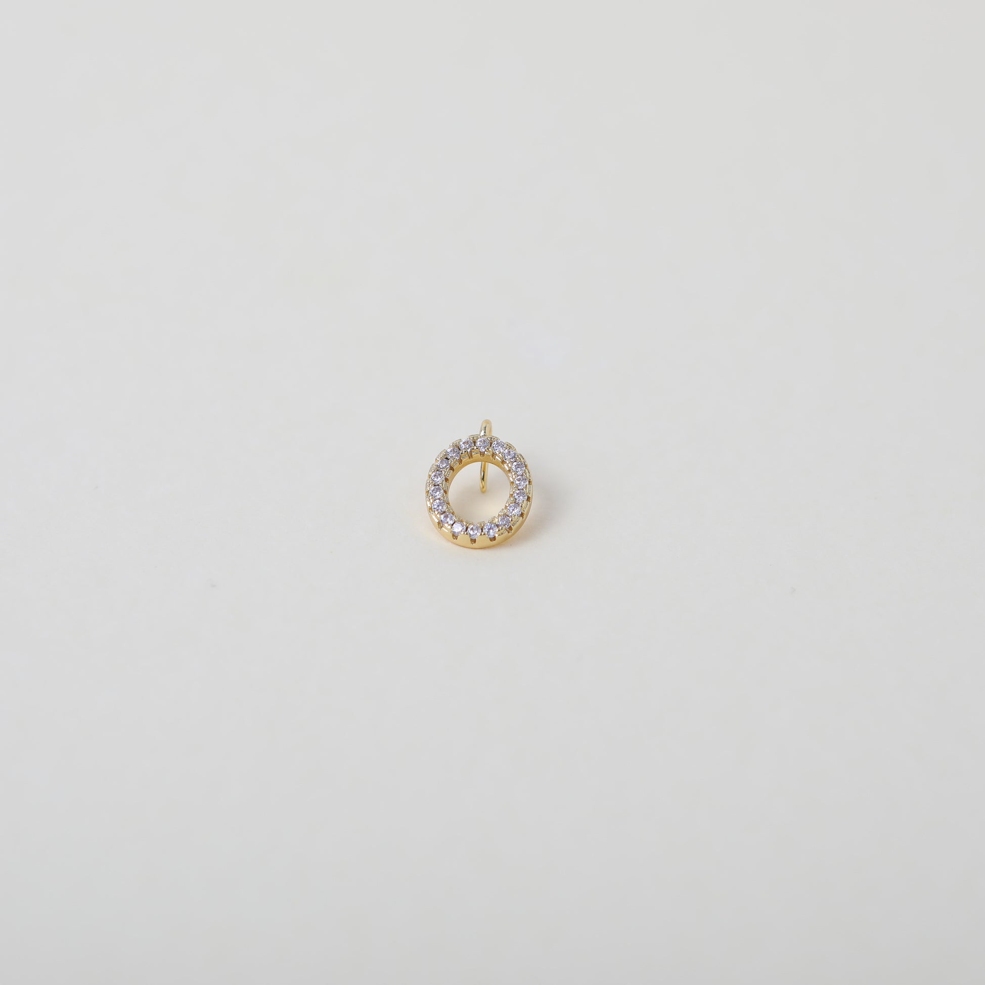 Gold and Crystal accented Alphabet Charm