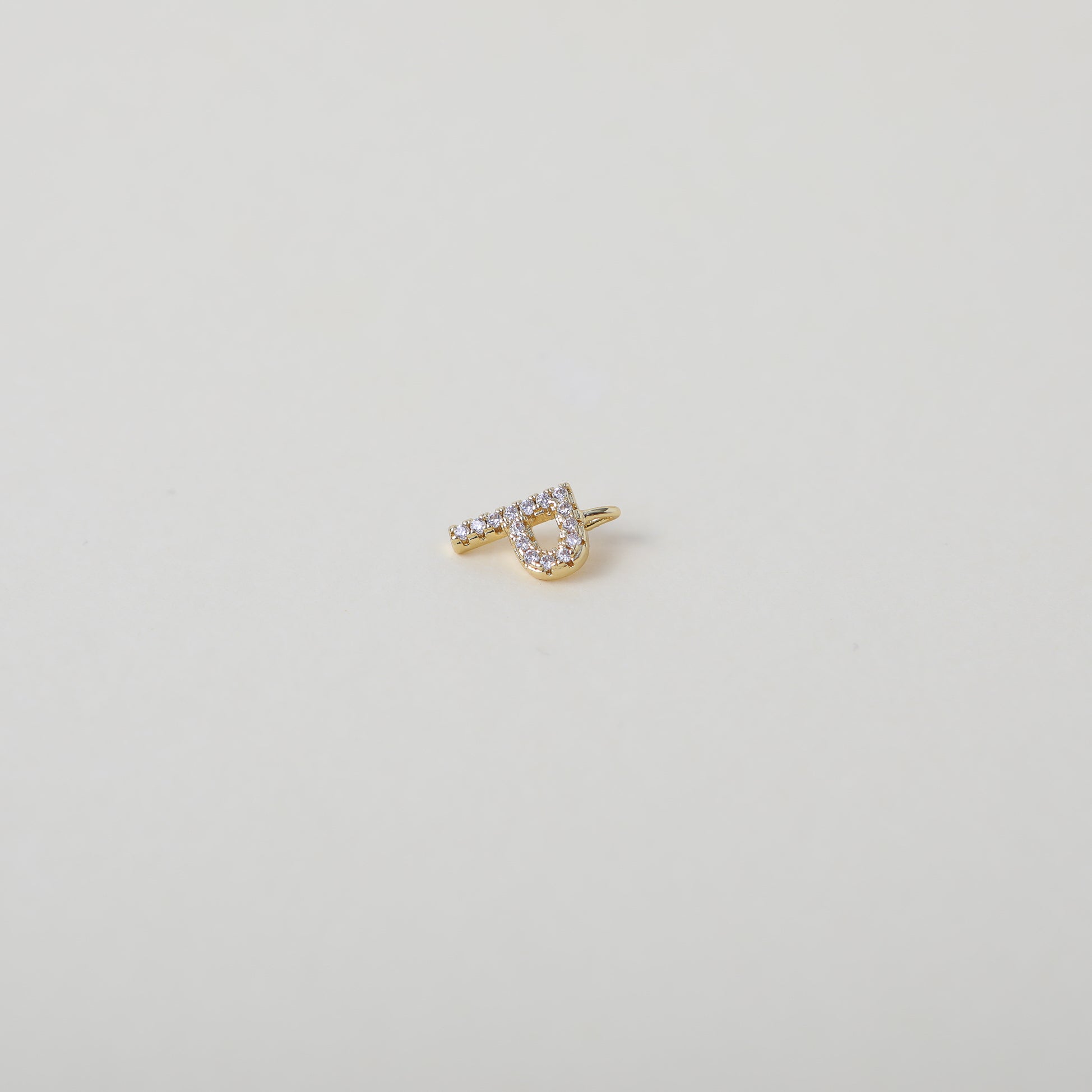 Gold and Crystal accented Alphabet Charm