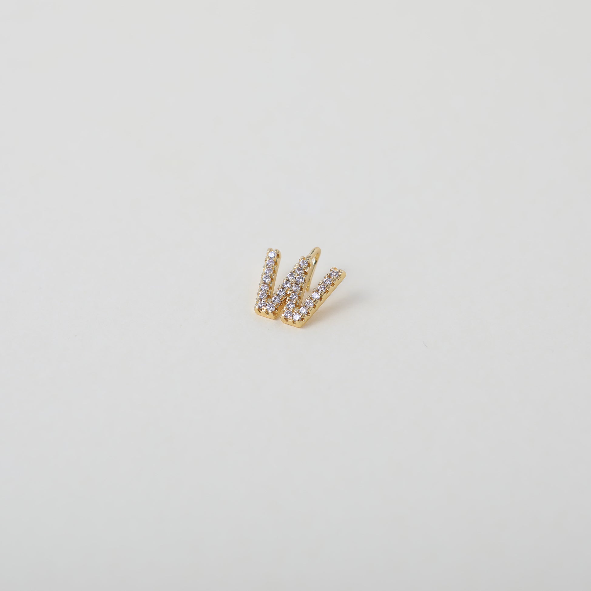 Gold and Crystal accented Alphabet Charm