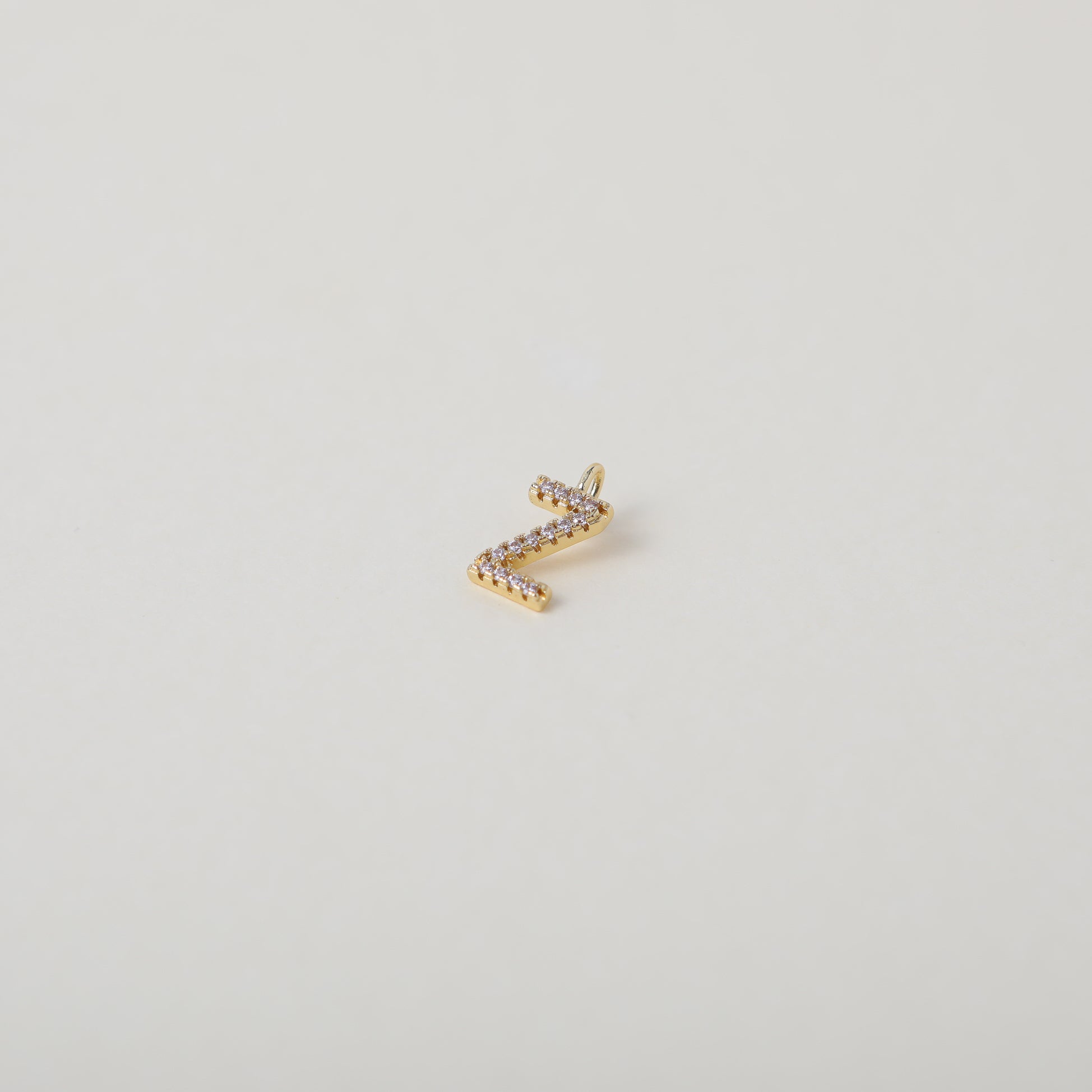 Gold and Crystal accented Alphabet Charm