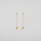 Gold Sphere Drop Earrings