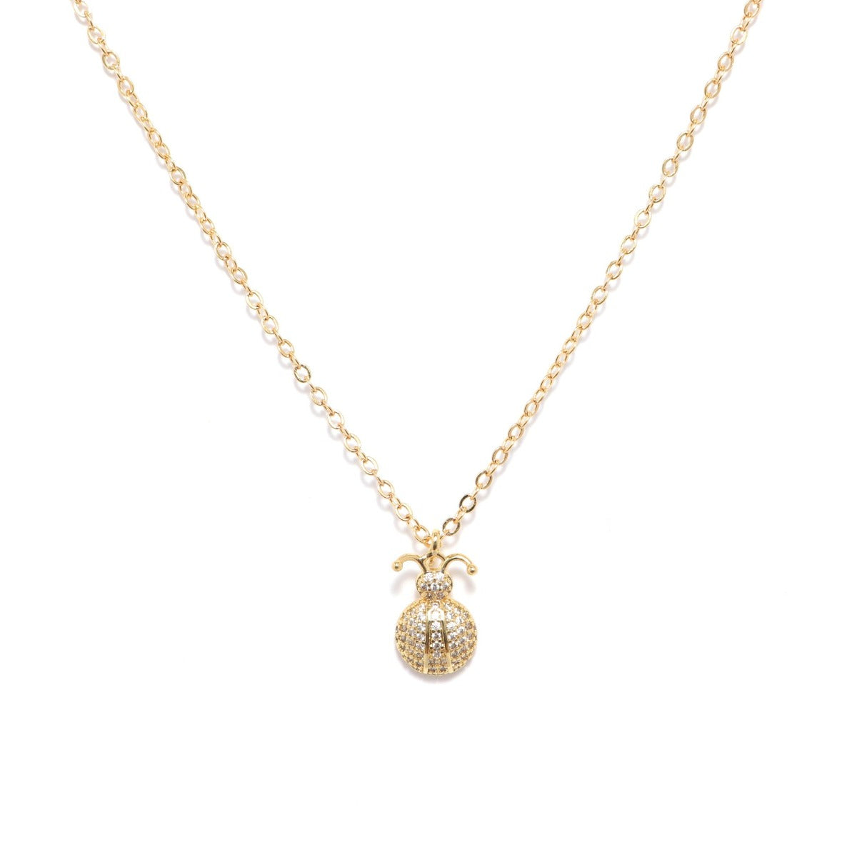 Ladybird Charm Necklace Botanical