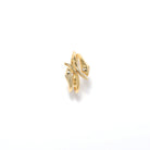 gold open claw twisted serpent ring with crystal eyes