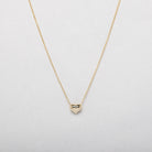 Delicate gold bubble heart pendent necklace