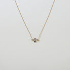 Gold chain with gold and crystal accented honey bee pendant