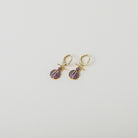 Ruby crystal accented Ladybird drop earrings
