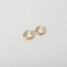 chunky medium sized gold hoops