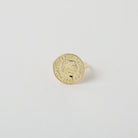 Gold adjustable vintage coin ring