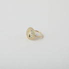 Gold adjustable vintage coin ring