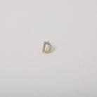 Gold and Crystal accented Alphabet Charm D