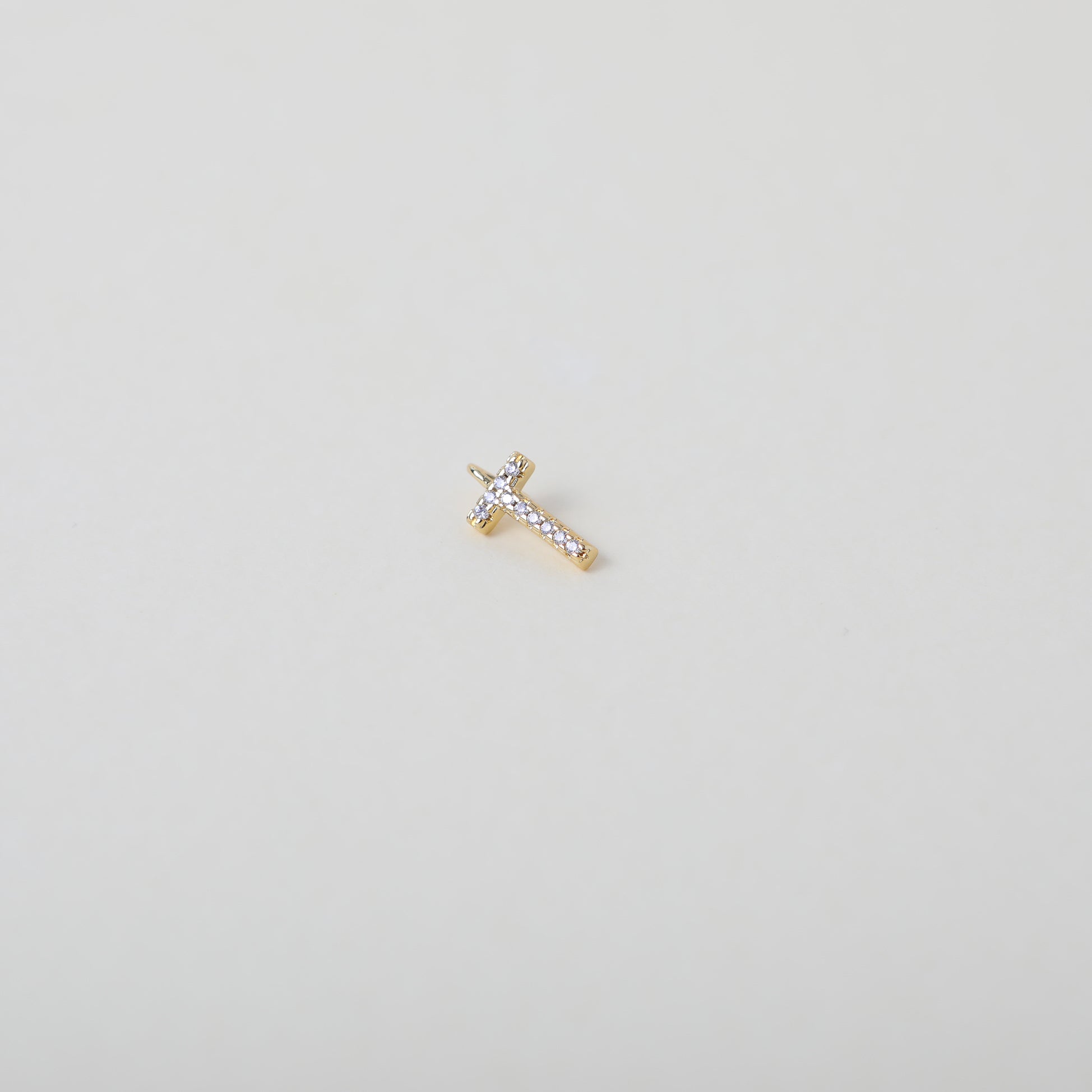Gold and Crystal accented Alphabet Charm