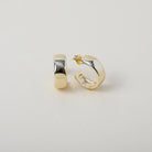 classic gold medium sized, flat hoops