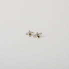 Gold and crystal accented honey bee stud earrings