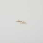 Gold & Crystal double bar minimalist earrings