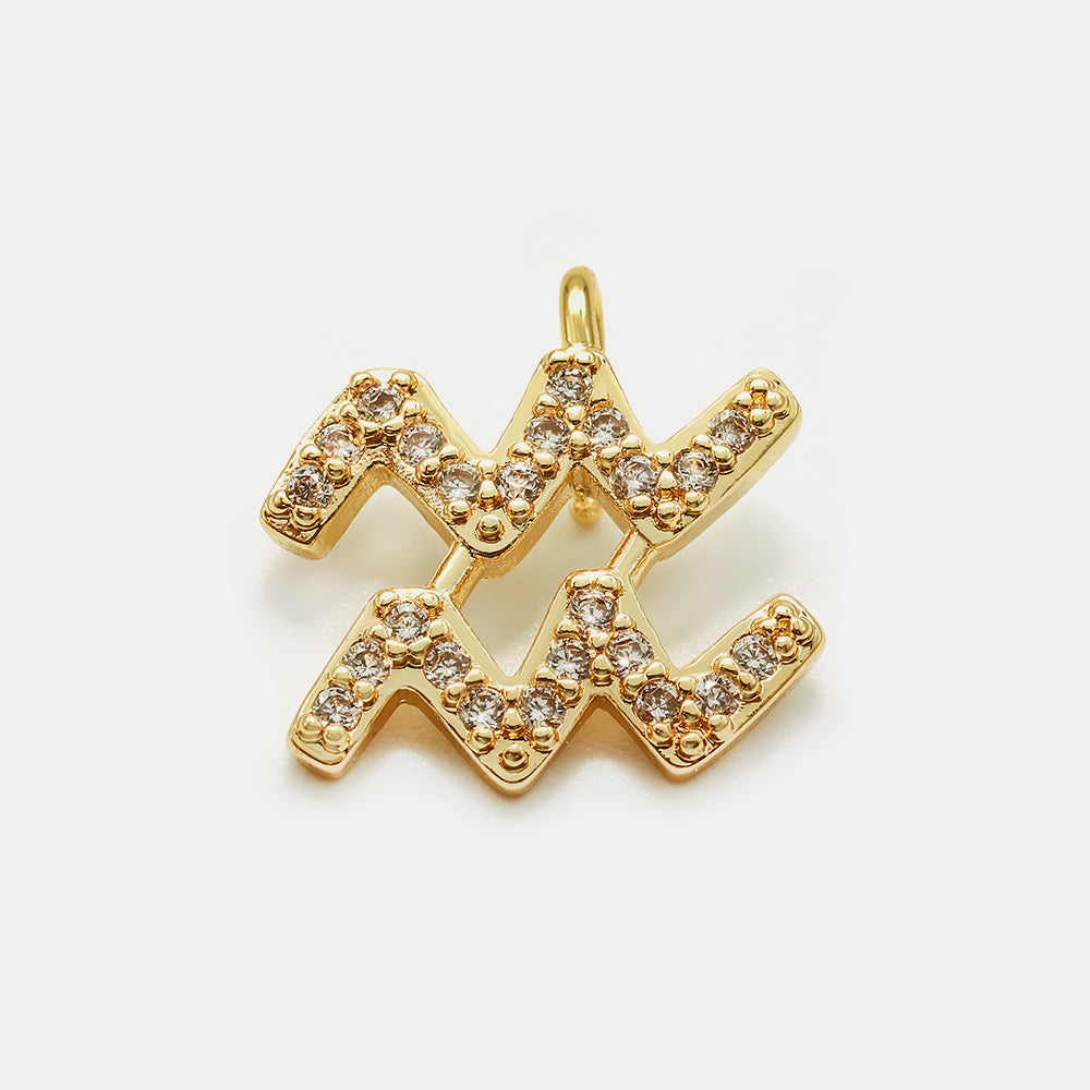 crystal zodiac charms Aquarius