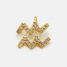 crystal zodiac charms Aquarius