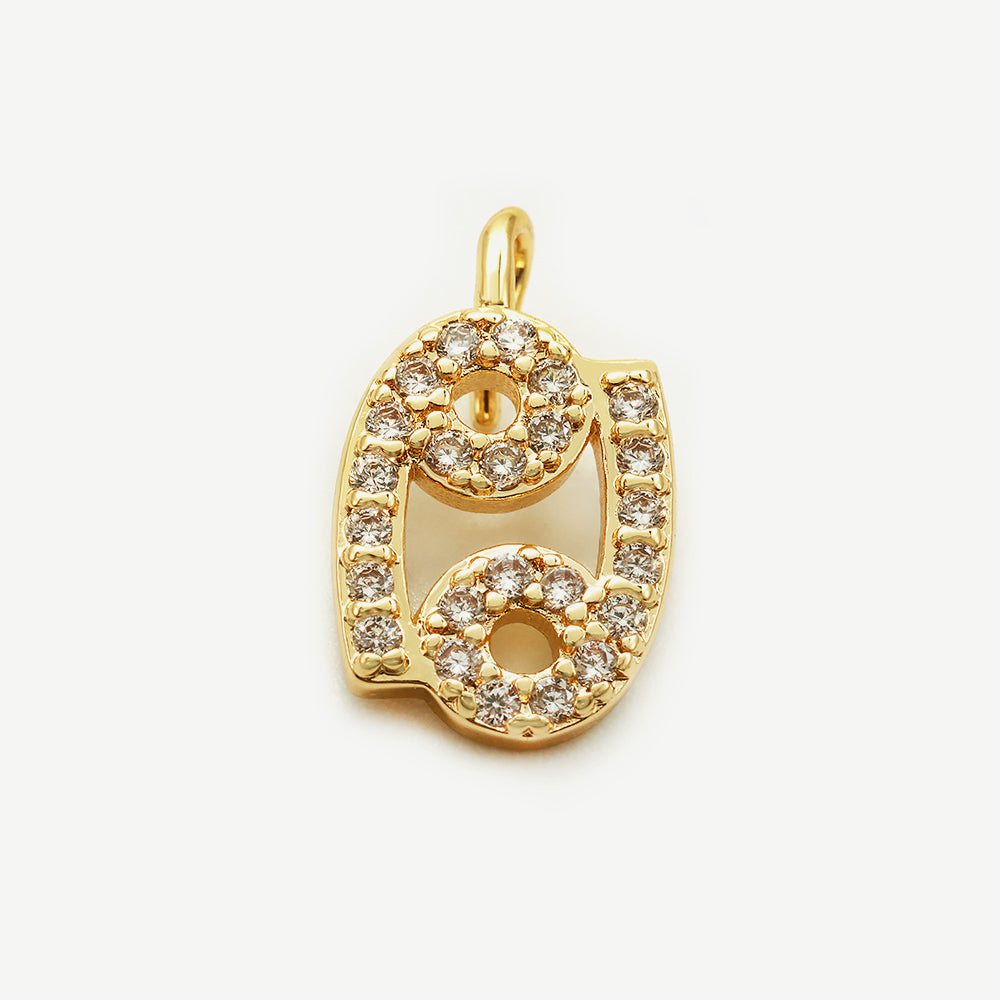 crystal personalized zodiac charm Cancer