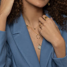 Gold coin choker necklace