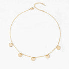Gold coin choker necklace