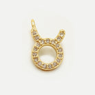 Gold and crystal embellished zodiac charm