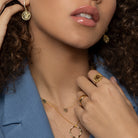 Gold adjustable vintage coin ring
