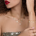 Gold and crystal embellished zodiac charms